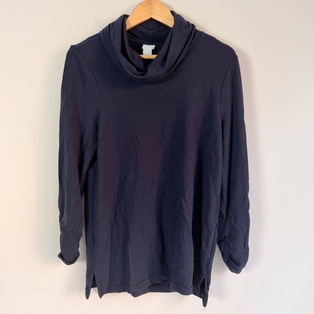 2/$30 Chico's Zenergy Navy Turtle Neck 1